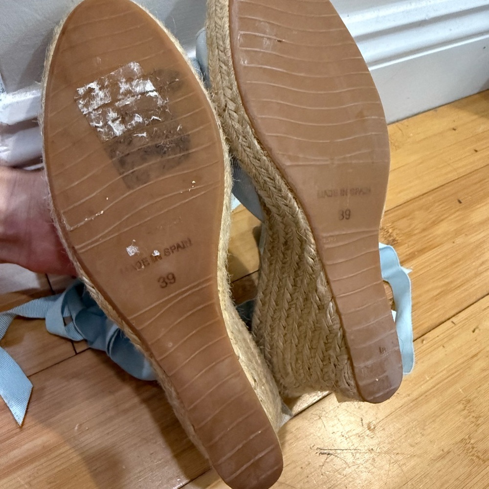Burberry Blue Nova Check Espadrille Sandals, size 39 - Picture 4 of 4